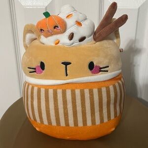 Squishmallows Orange Plush with Pumpkin Hat